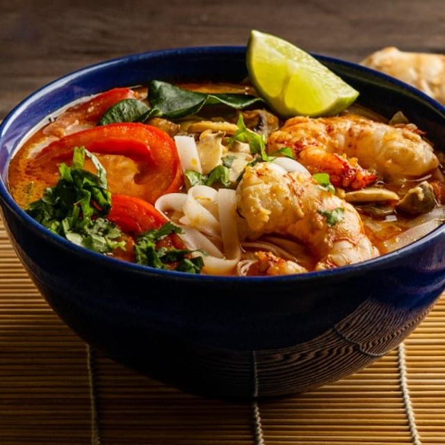 1. Thai Rice Noodle Tom Yum Soup.