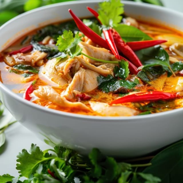 Tom Yum Chicken.