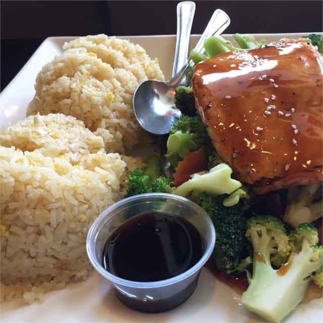 8. Teriyaki Salmon (Dinner).