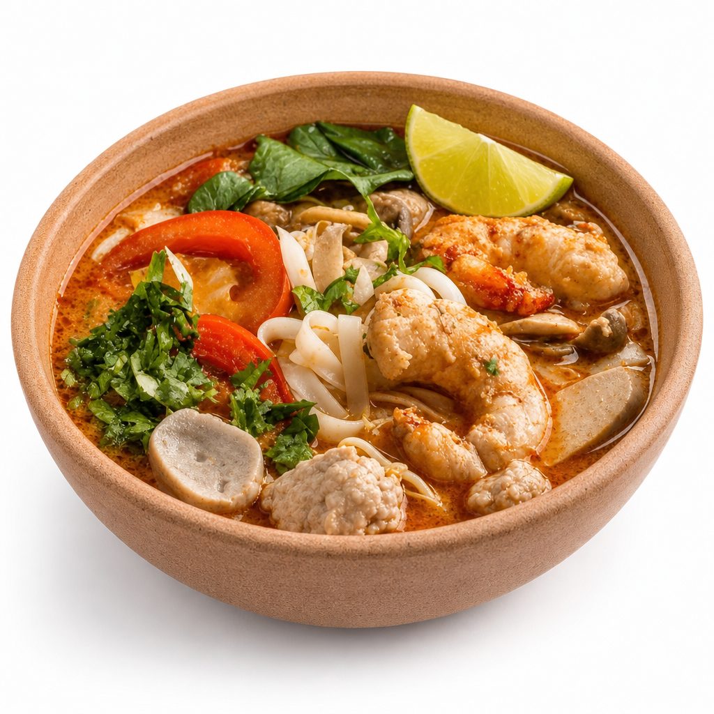 1. Thai Rice Noodle Tom Yum Soup.