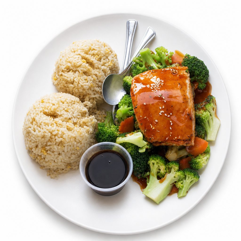 8. Teriyaki Salmon (Dinner).