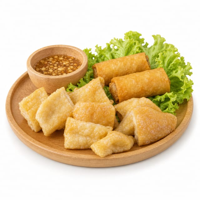 Egg Rolls (2) & Fried Tofu (3).