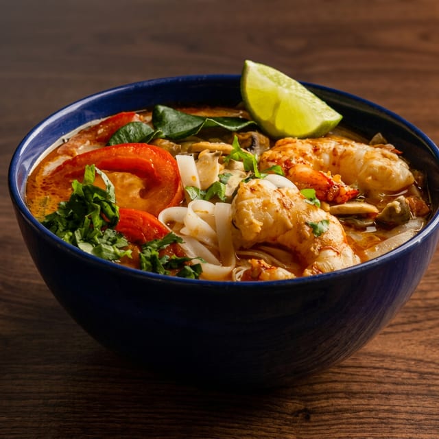 1. Thai Rice Noodle Tom Yum Soup.