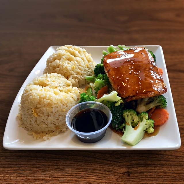 8. Teriyaki Salmon (Dinner).
