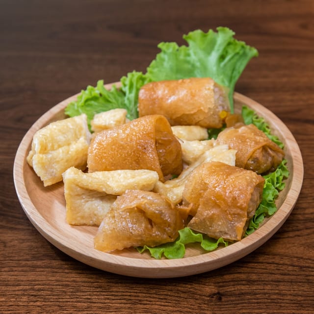 Egg Rolls (2) & Fried Tofu (3).